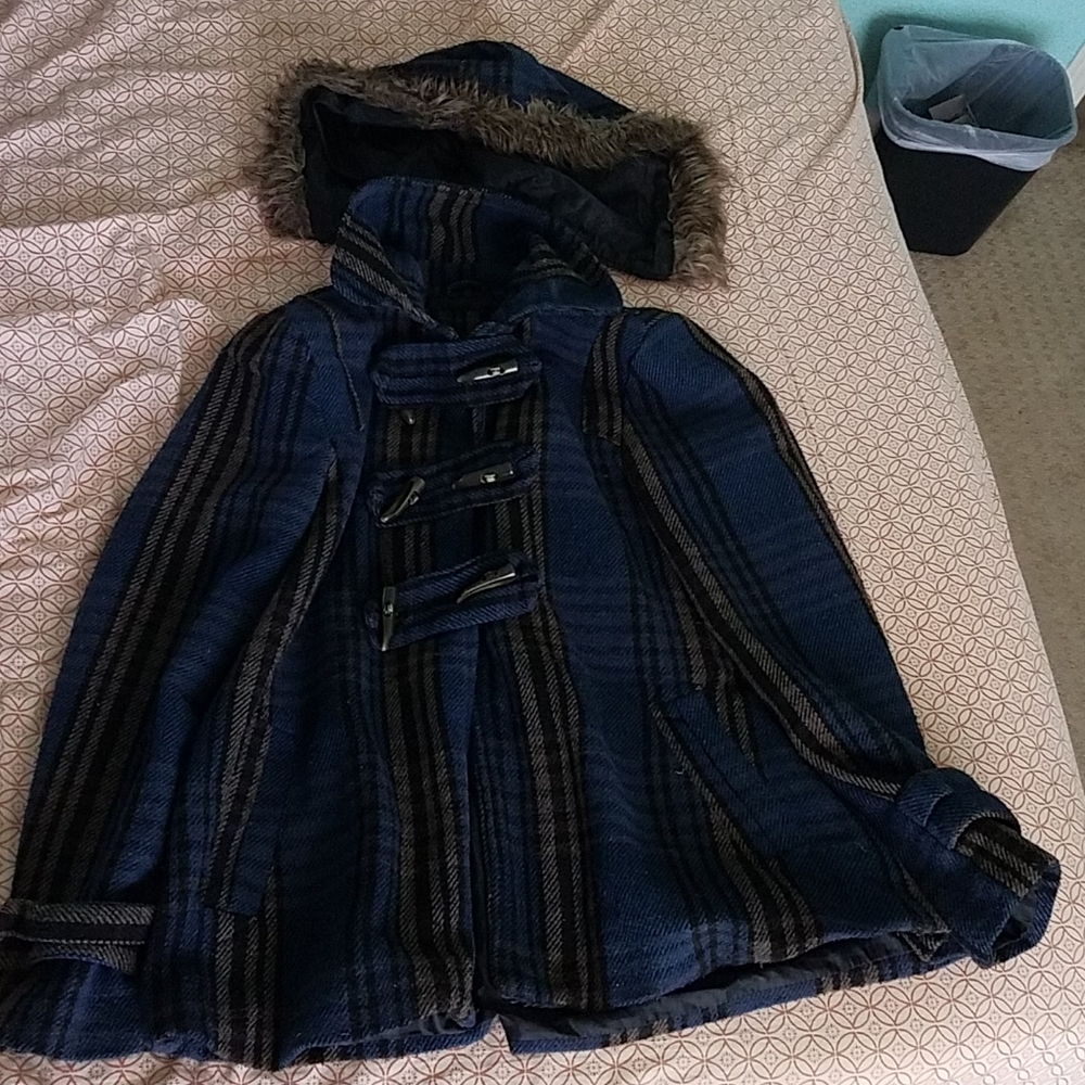 Plaid peacoat